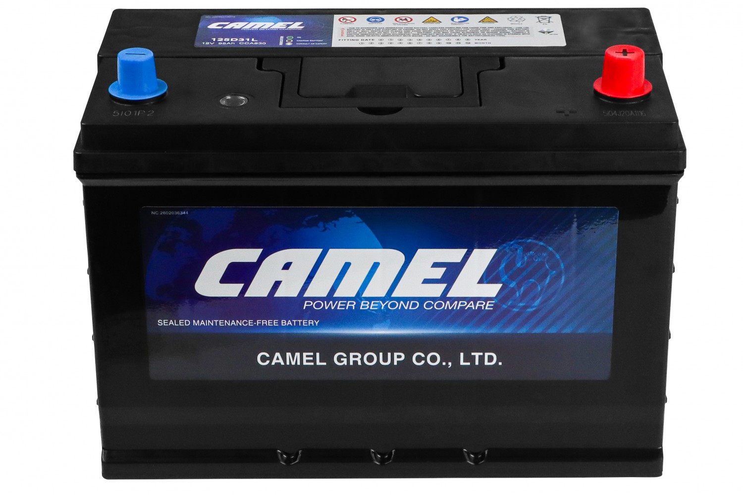 АКУМУЛЯТОРНА БАТАРЕЯ CAMEL НА РІДКОМУ ЕЛЕКТРОЛІТІ ВИКОРИСТОВУЮТЬСЯ ДЛЯ ЗАПУСКУ ПОРШНЕВИХ ДВИГУНІВ 12V 95AH 830A